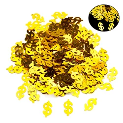 100pcs Dollar Shaped Confetti Plastic Glitter Confetti Party Supplies for Christmas Birthday