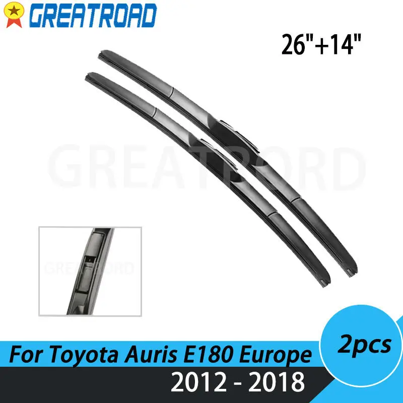 Wiper Front Hybrid Windshield Wiper Blades For Toyota Auris E180 Europe Model 2012 2013 2014 2015 2016 2017 2018 26\