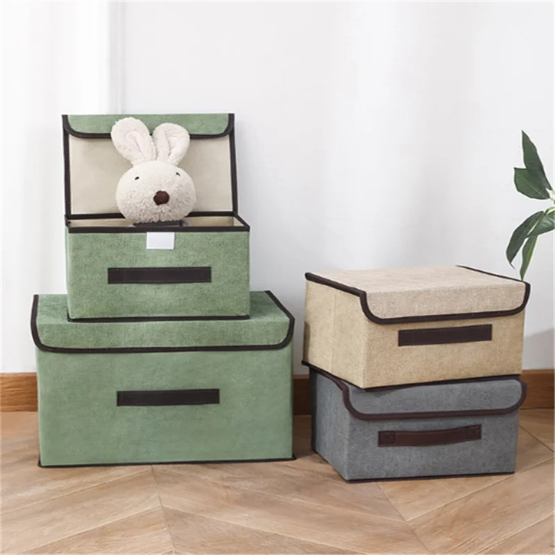 Household dust-proof storage box, fabric non-woven storage box, foldable debris sorting box, toy clothing storage box