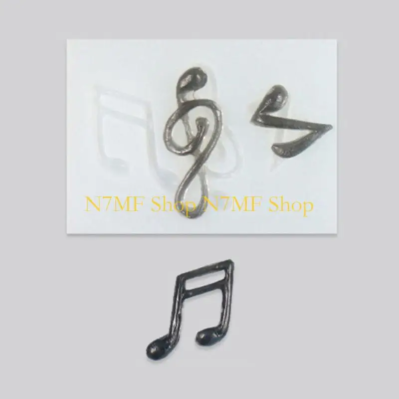 N7MF الموسيقية ملاحظة راتنجات الايبوكسي قالب الصب الغيتار عاشق دلاية مجوهرات الحرفية