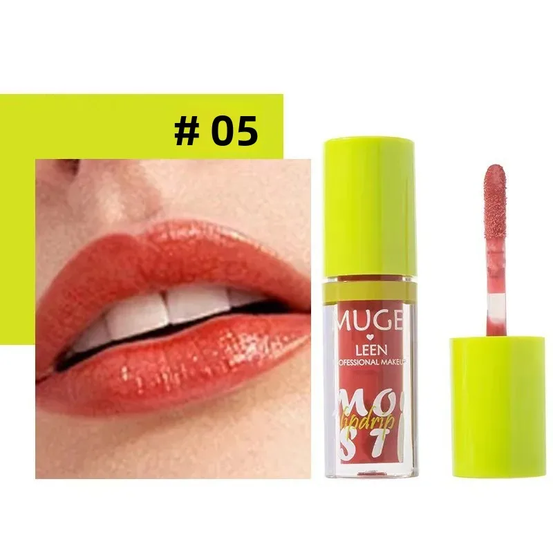 MUGE LEEN ベルベットマットリキッドリップスティックセット - 6個入り ノンスティック 欧米風メイクアップスタイル リップグロス CO:05