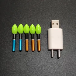 5pcs/lot Light Stick With 2 Rechargeable CR322 Battery And 1 Charger Lightstick Glowing Sticks Luminous Float Night Fishing B442
