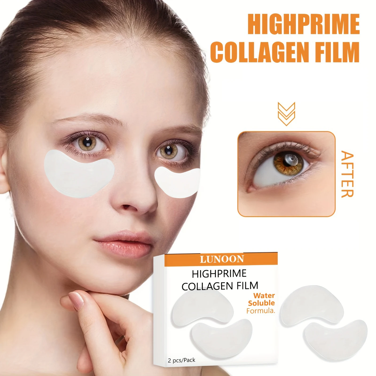 Collagen Soluble Patches Film Reduces Dark Circles and Puffiness Facial Mask Deep Moisturizing Lifting Firming Skin Eyes Care