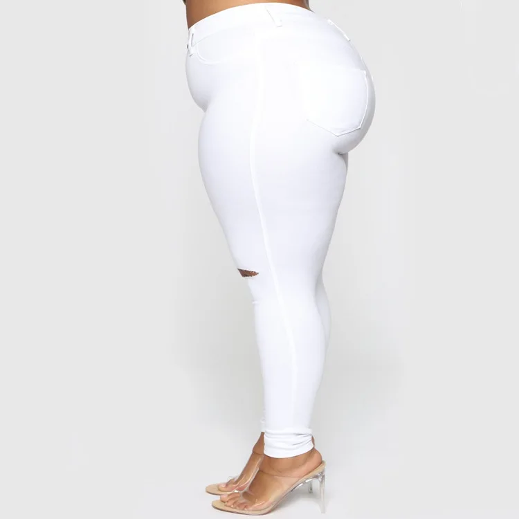 Fashion Casual Street Style Ripped Denim Trousers Ladies Jeans Women's Clothing