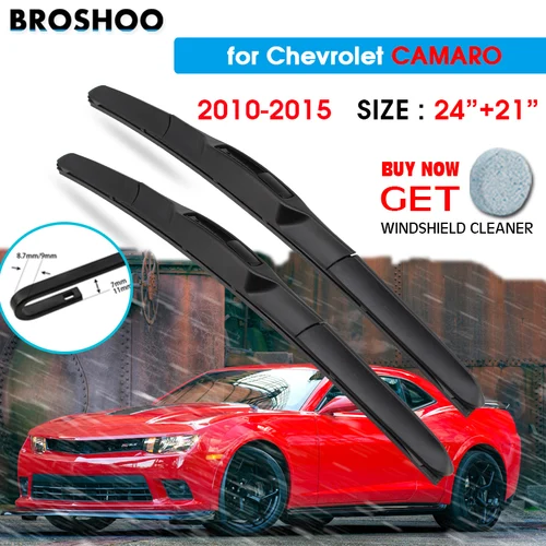 Escobilla limpiaparabrisas de coche para Chevrolet CAMARO 24 ""+ 21"" 2010-2015 Auto parabrisas ventana lavado Fit U gancho de armas