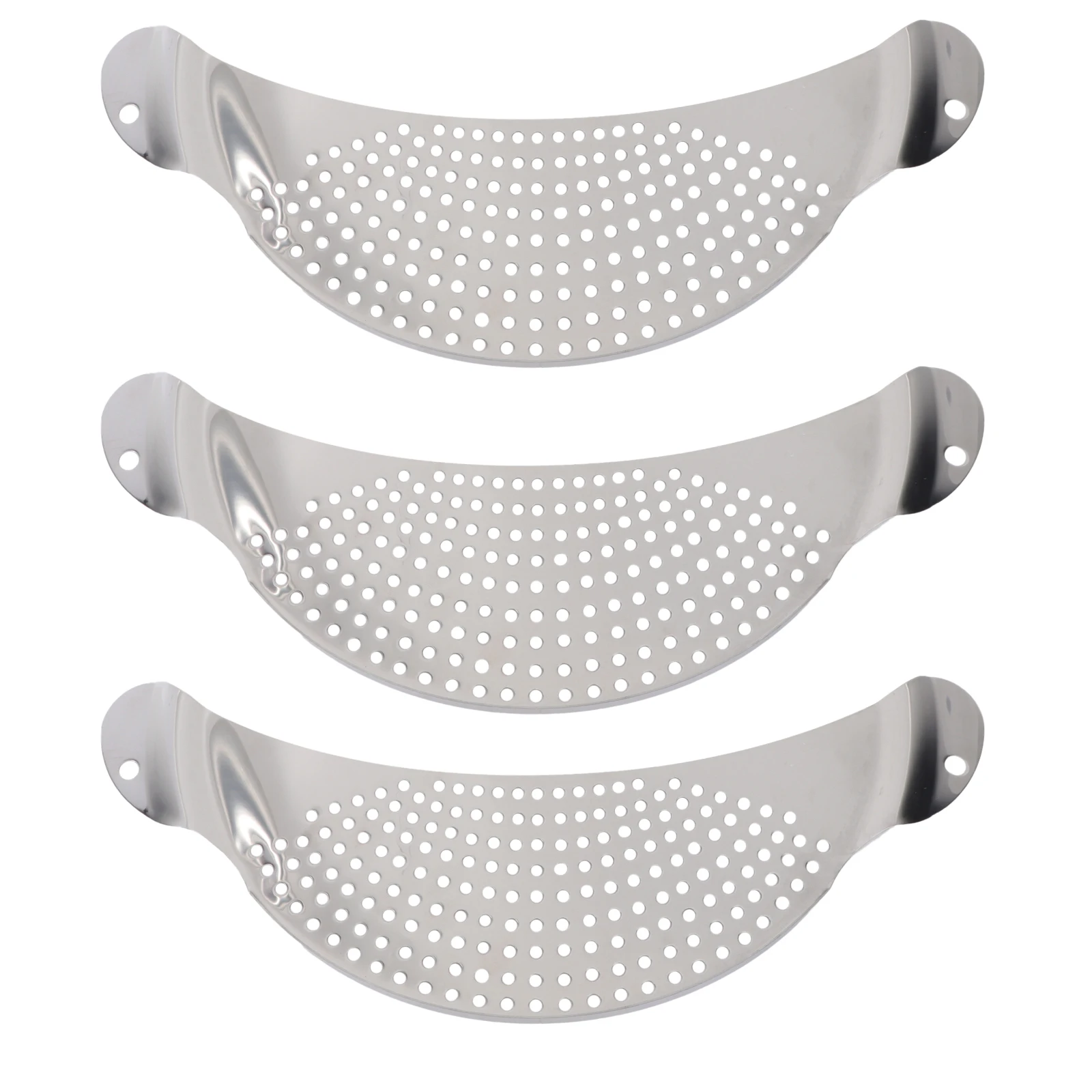 

3pcs Steel Strainer Colander Stainless Steel Strainer Kitchen Pot Drainer Tableware Filter Large Handles Fits Most Pans