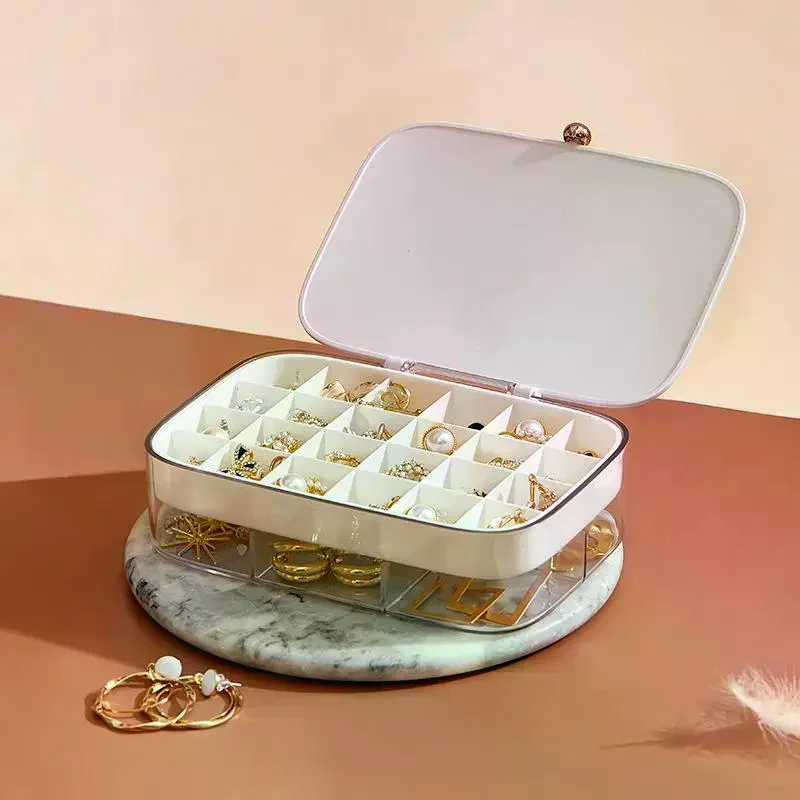 Stylish Multi Layered Waterproof Jewelry Storage Box Perfect For Organizing And Storing Jewelry A