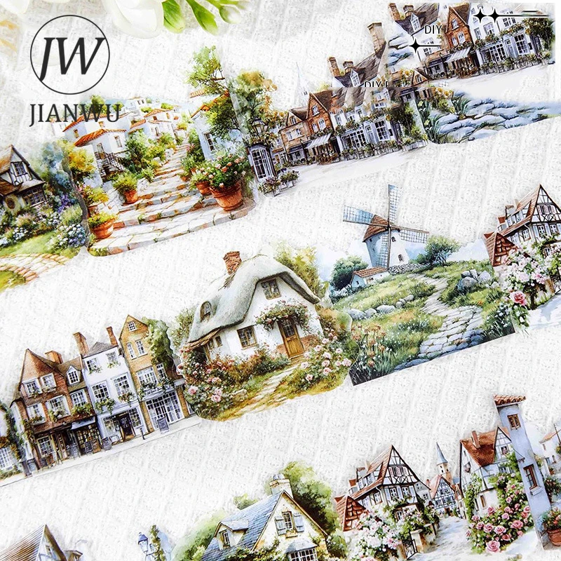 

JIANWU живописная коллекция серии винтажный городской туристический пейзажный материал коллаж наклейка для домашних животных креативный DIY журнал канцелярские принадлежности