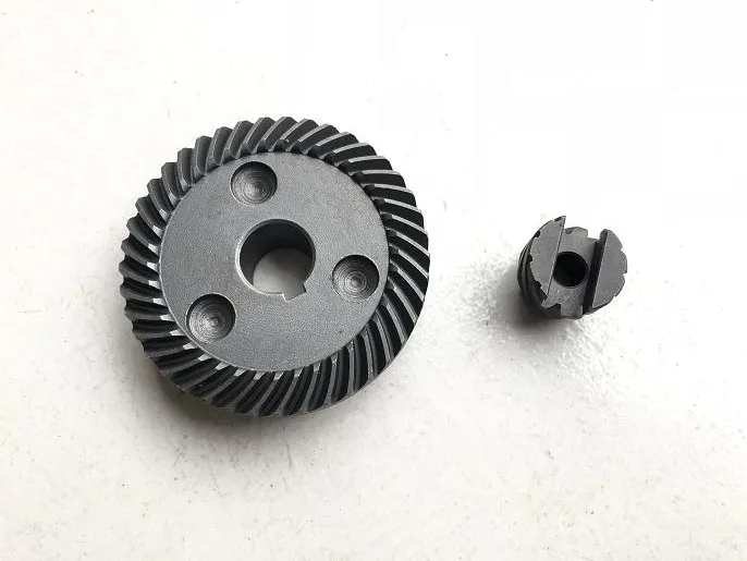 One Set 2pcs Spiral Bevel Gear Pinion Set Repair Part for Ken 125 150 9925 9950 Angle Grinder