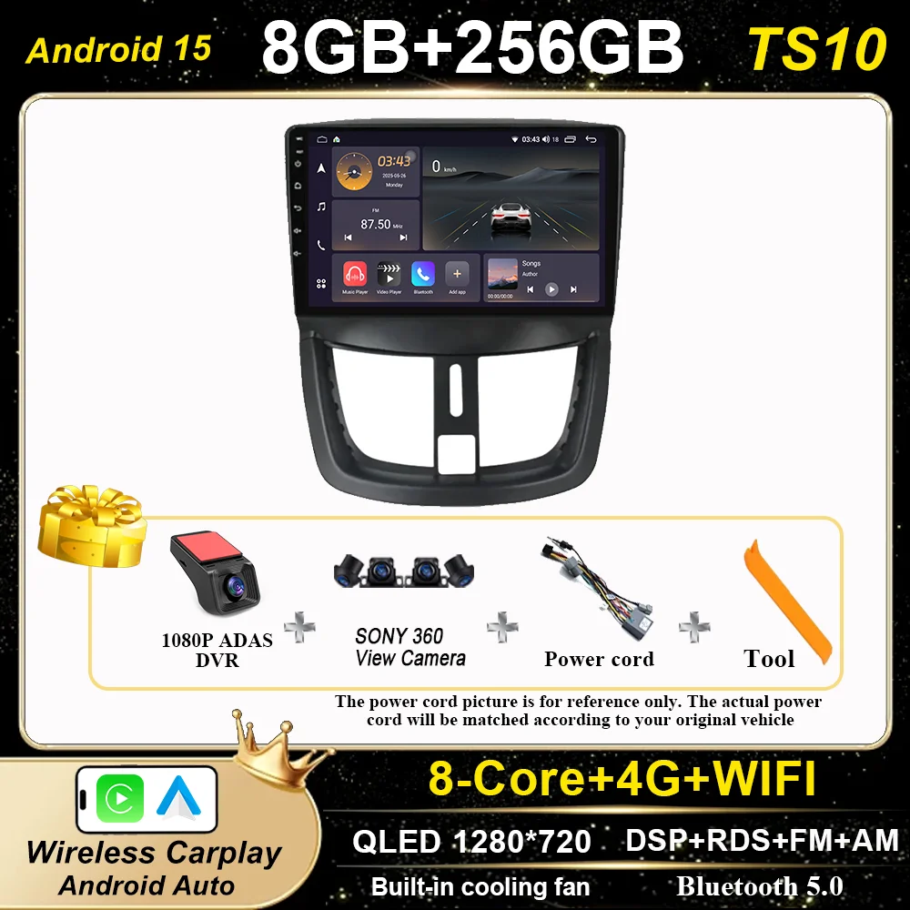 Auto Android GPS Navigatie Voor Peugeot 207 CC 207CC 2006 2007 2008 2009-2015 Auto Radio Stereo Multimidia Speler 4G Carplay 2DIN