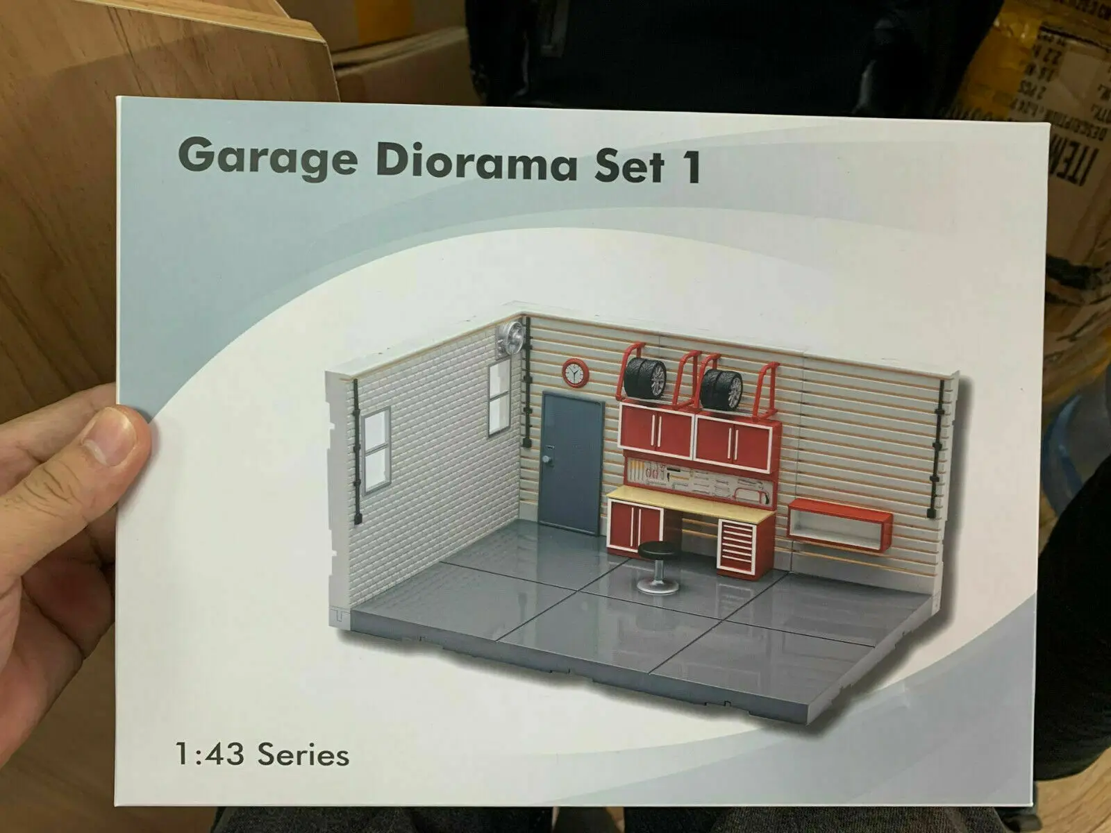 Aurora Garage Diorama Set 1 Series Scene Model Blue 1:43 Scale Model New in Box