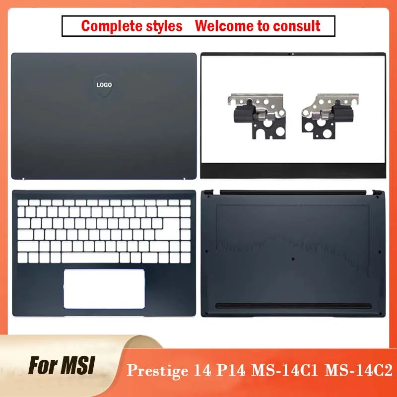 

NEW Original Metal For MSI Prestige 14 P14 MS-14C1 MS-14C2 Laptop LCD Back Cover Front Bezel Palmrest Hinges Bottom Case 14 Inch