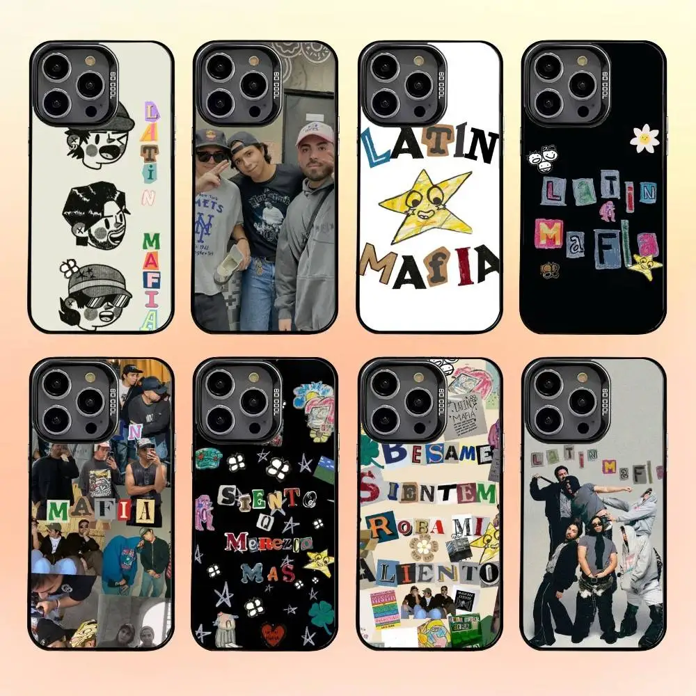 

L-Latin M-Mafia Phone Case For iPhone 16,15,14,13,12,11,Pro,MAX White Matte Shockproof Cover