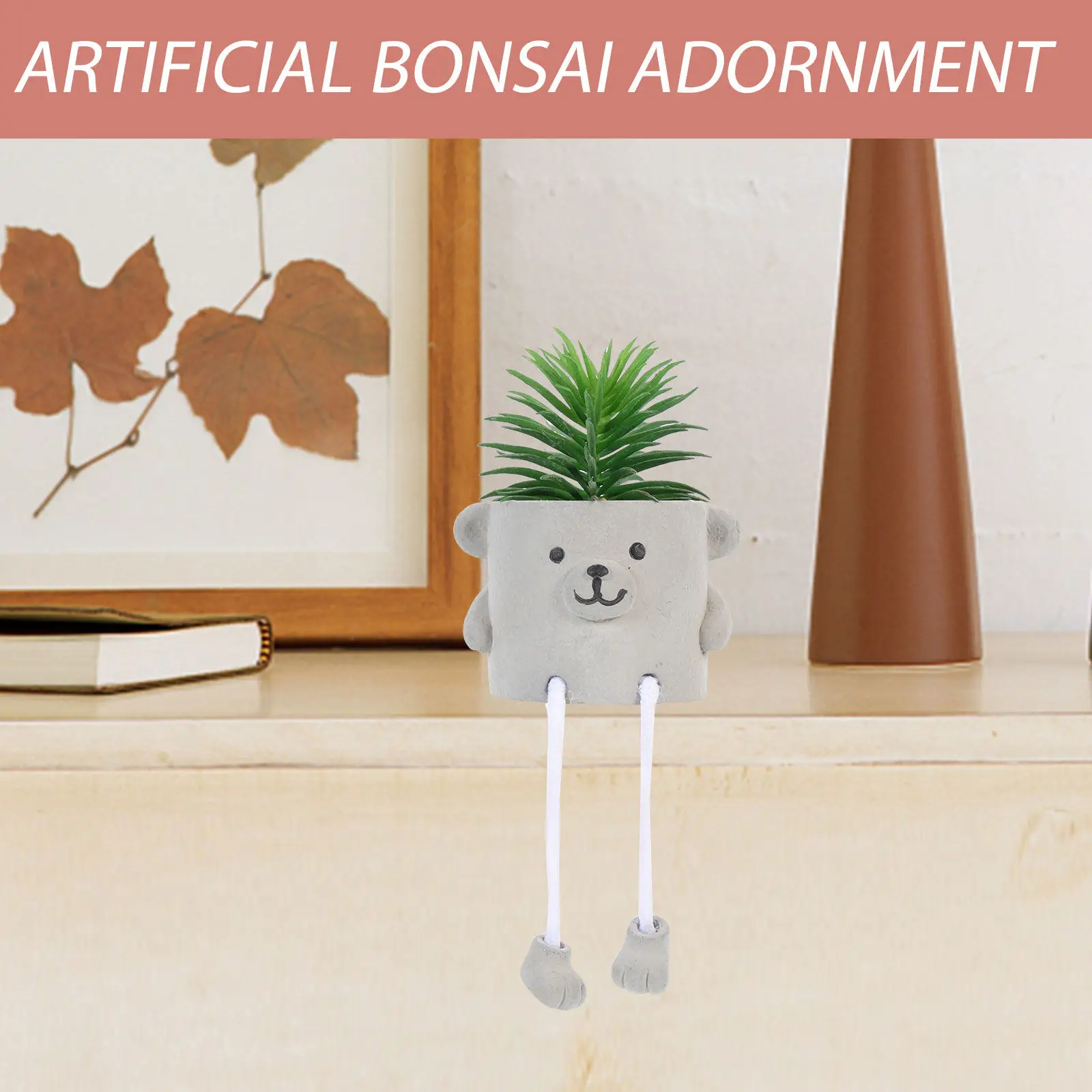 

Fake Plant in Pot Realistic Artificial Bonsai Exquisite Craftsmanship Comfortable Feeling Fake Plant in Pot