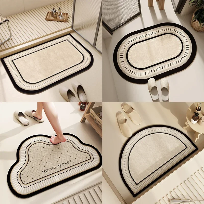 

Bathroom absorbent floor mat, toilet soft diatom mud foot mat, toilet door non-slip mat, toilet quick-drying carpet
