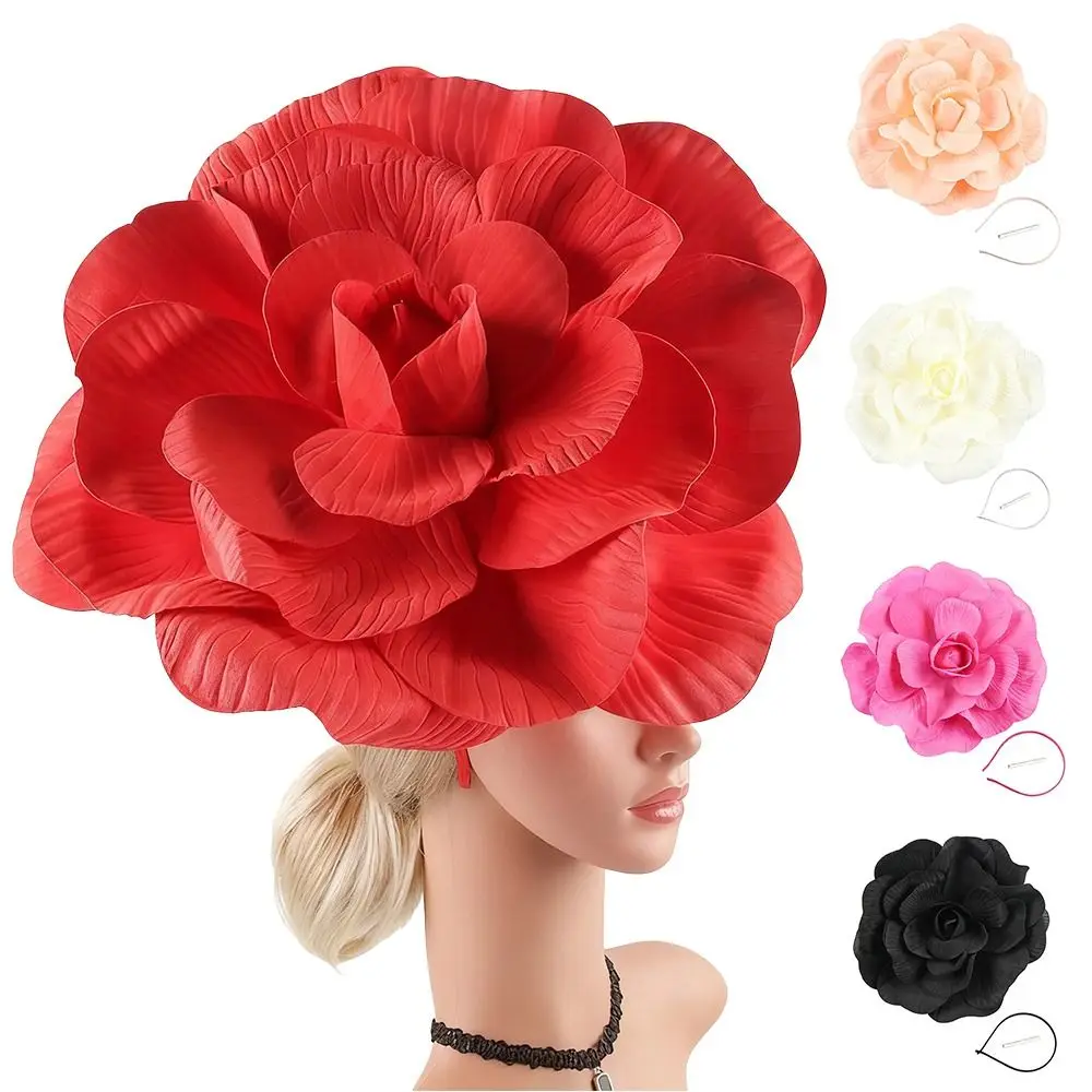 

Elegant Exaggerated Hair Band Large Flower Hair Clip Prom Headpiece Hair Accessories Women