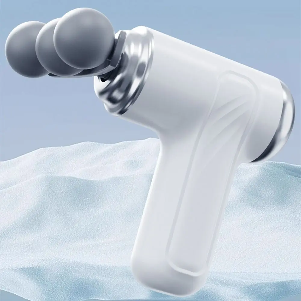 Multi Replaceable Headed Triple-headed Muscle Massager Rechargeable Handheld Fascia Machine Massager Low-noise Cordless