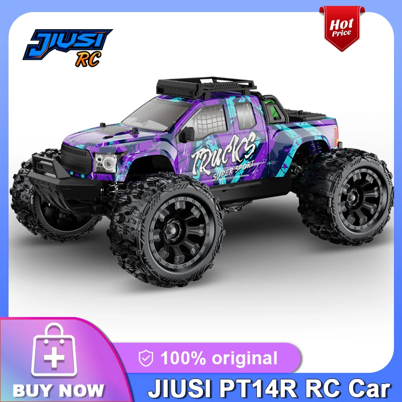 NIEUWE JIUSI 1:14 PT14R V3 RC Auto 2.4G 4WD 35A 80km/u 3600KV Borstelloze Motor Hoge Snelheid Metalen Truck Off-Road Voertuig Klimmende Raceauto Valbestendig RC model Speelgoed Cadeauset voor - afbeelding 2