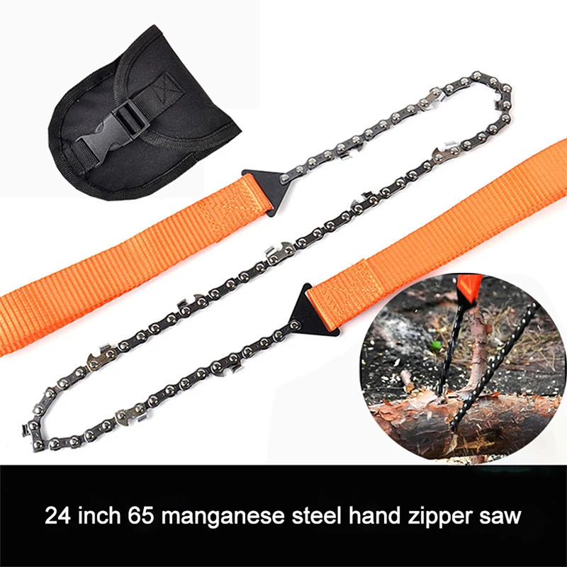 

Portable Survival Hand Chain Saw Zipper/Wire Saw Camping Hiking Handheld Chains Saw Wood Cutting Tool Outdoor Emergency Chainsaw