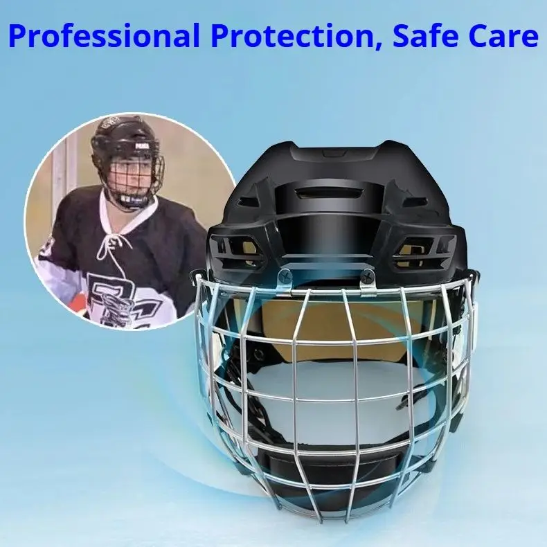 Professional Ice Hockey Helmet for Adults, Certified Protective Helmet with Full Face Mask for Ice Hockey, Roller Hockey.