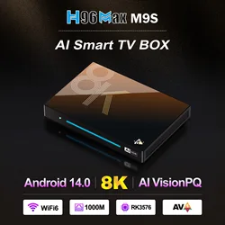 New H96 MAX M9S Android 14 AI TV Box RK3576 8GB 128GB 8K HD WIFI6 BT5.4 Media Player Set Top Box