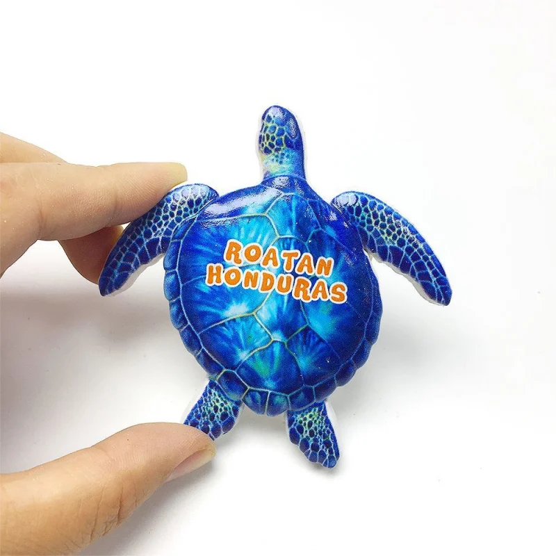 

Honduras Roatan Sea Turtle 3D Resin Fridge Magnet Imanes Para Refrigerador Home Decor