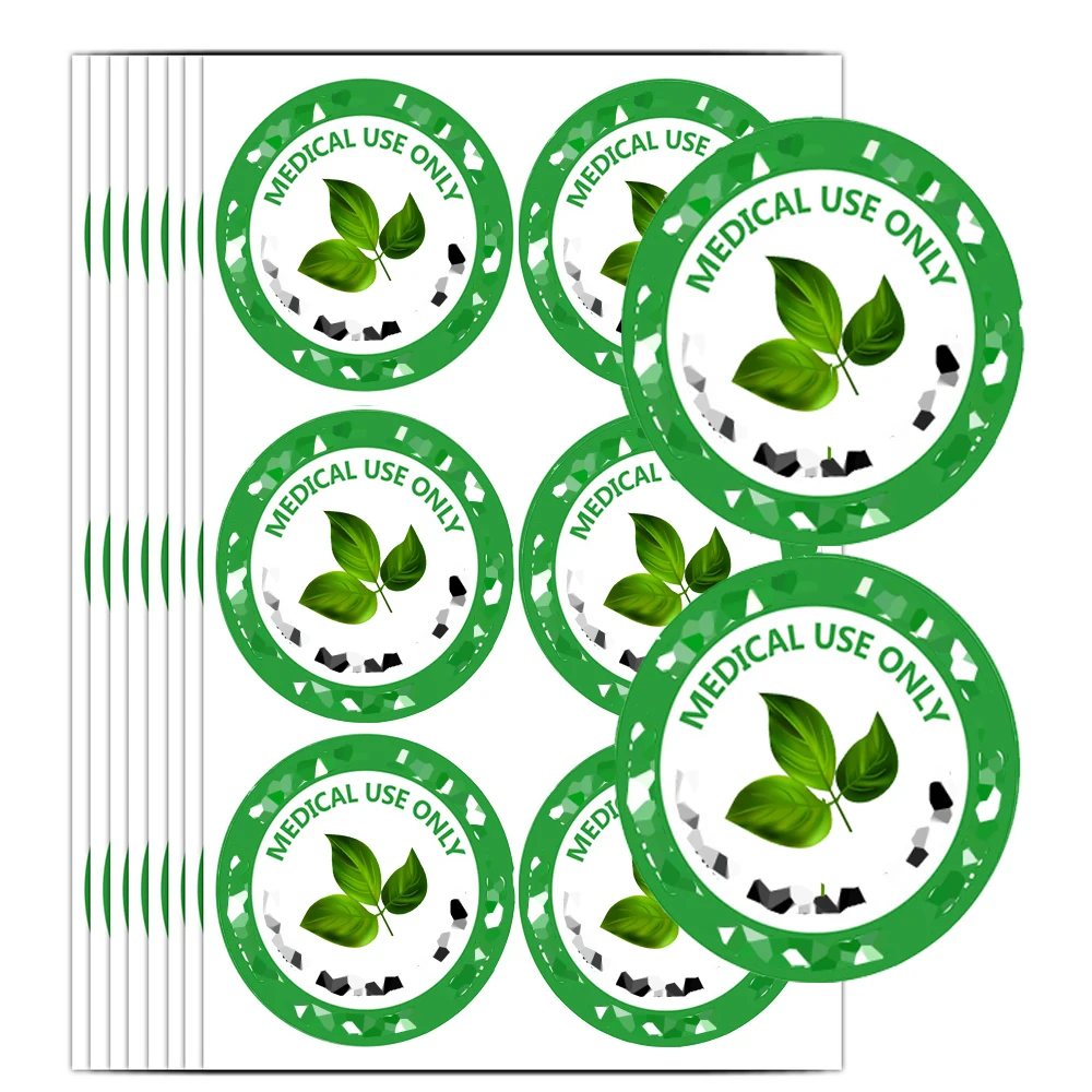 504 PCS Rustic Style Plant Warning Labels - Medical USE ONLY - 1.5 Inch Sheet Strong Adhesive Warning Stickers (Green)