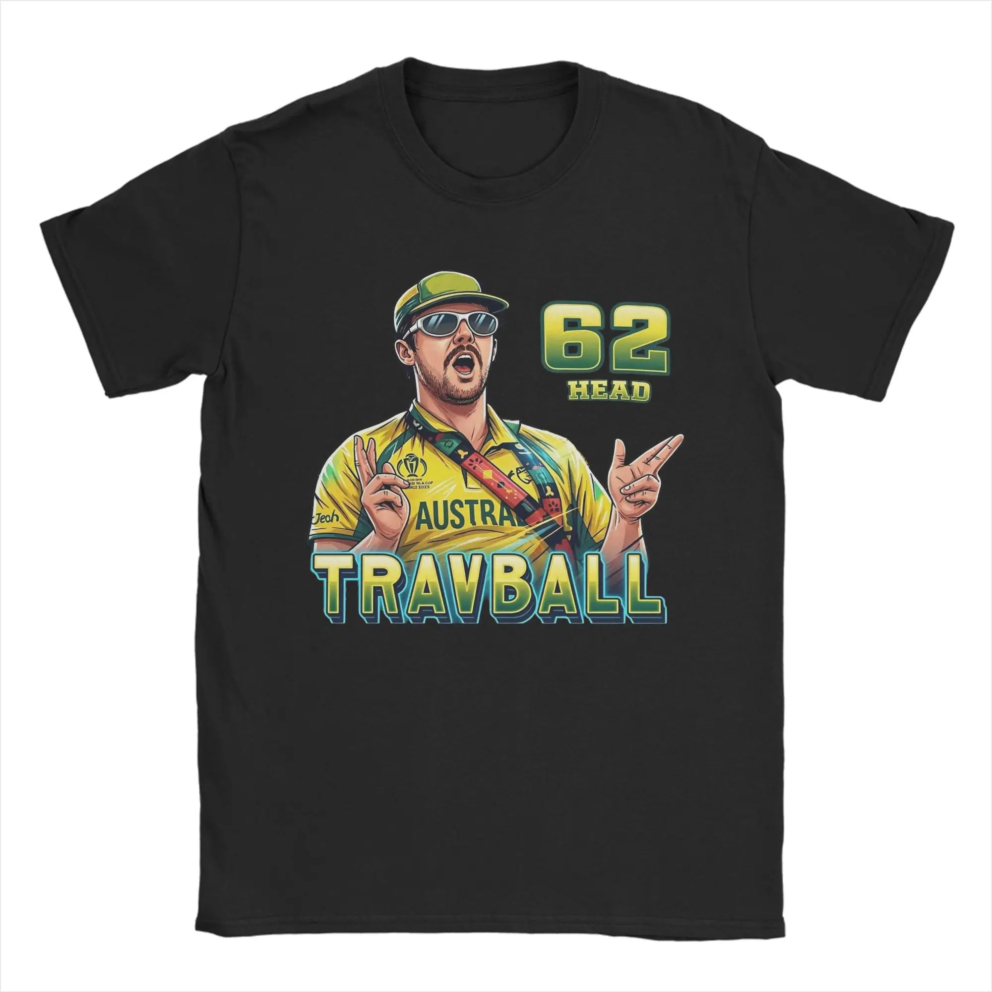 New Arrival Travball Travis Head  T Shirt For Unisex  Cotton T-shirts Short Sleeve Clothing