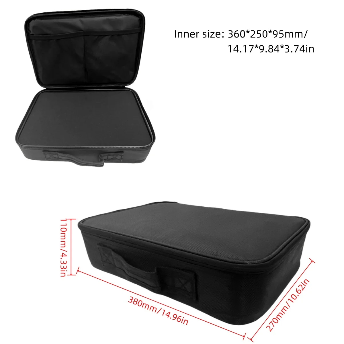 1pc Portable High-Capacity Instrument Equipment Tool Bag Made Of Thick Oxford Cloth Wear-Resistant Durable Sponge Storage Bag