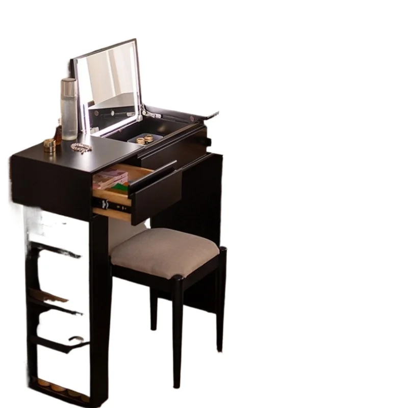 

Американский комод, встроенный комод из чистого массива дерева, высококачественное черное ультратонкое зеркало 30 см, можно скрыть