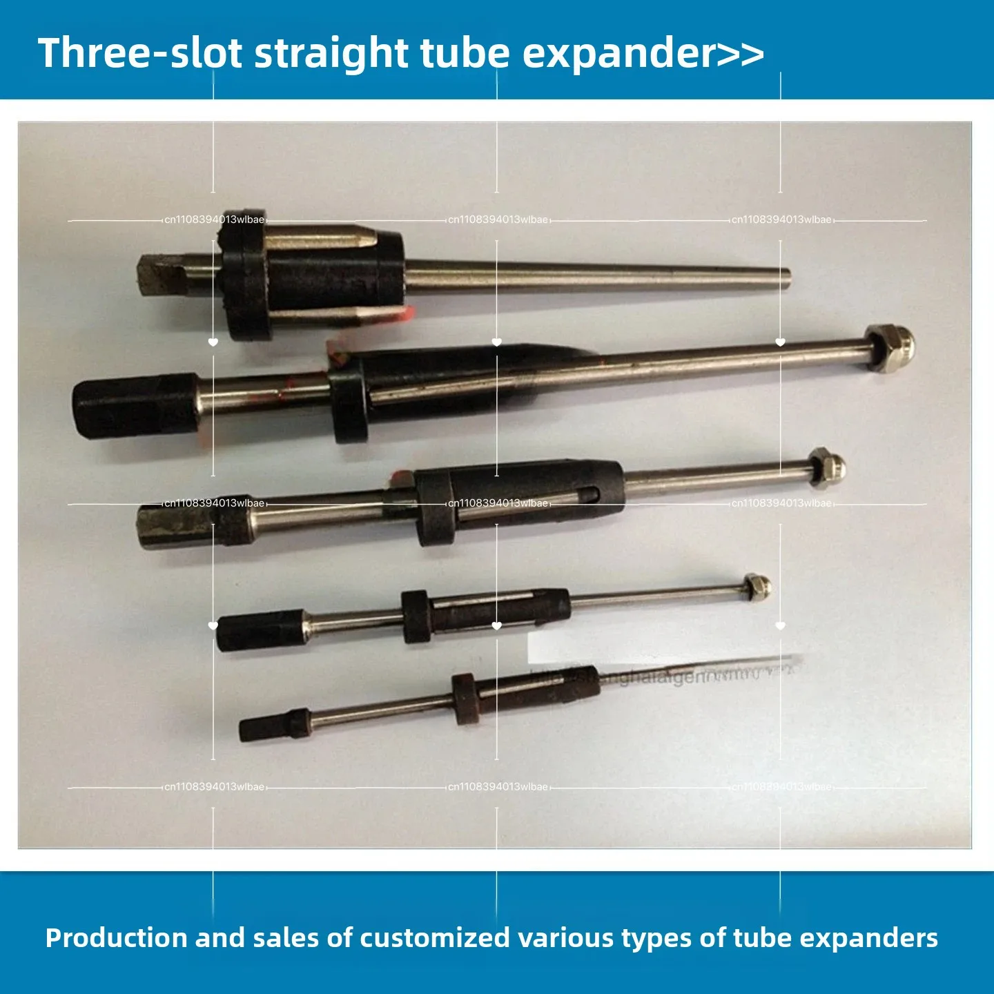 1PCS Three-slot Straight-through Straight-tube Tube Expander Condenser Maintenance Pipe Strength Tube Expanding Copper Tube