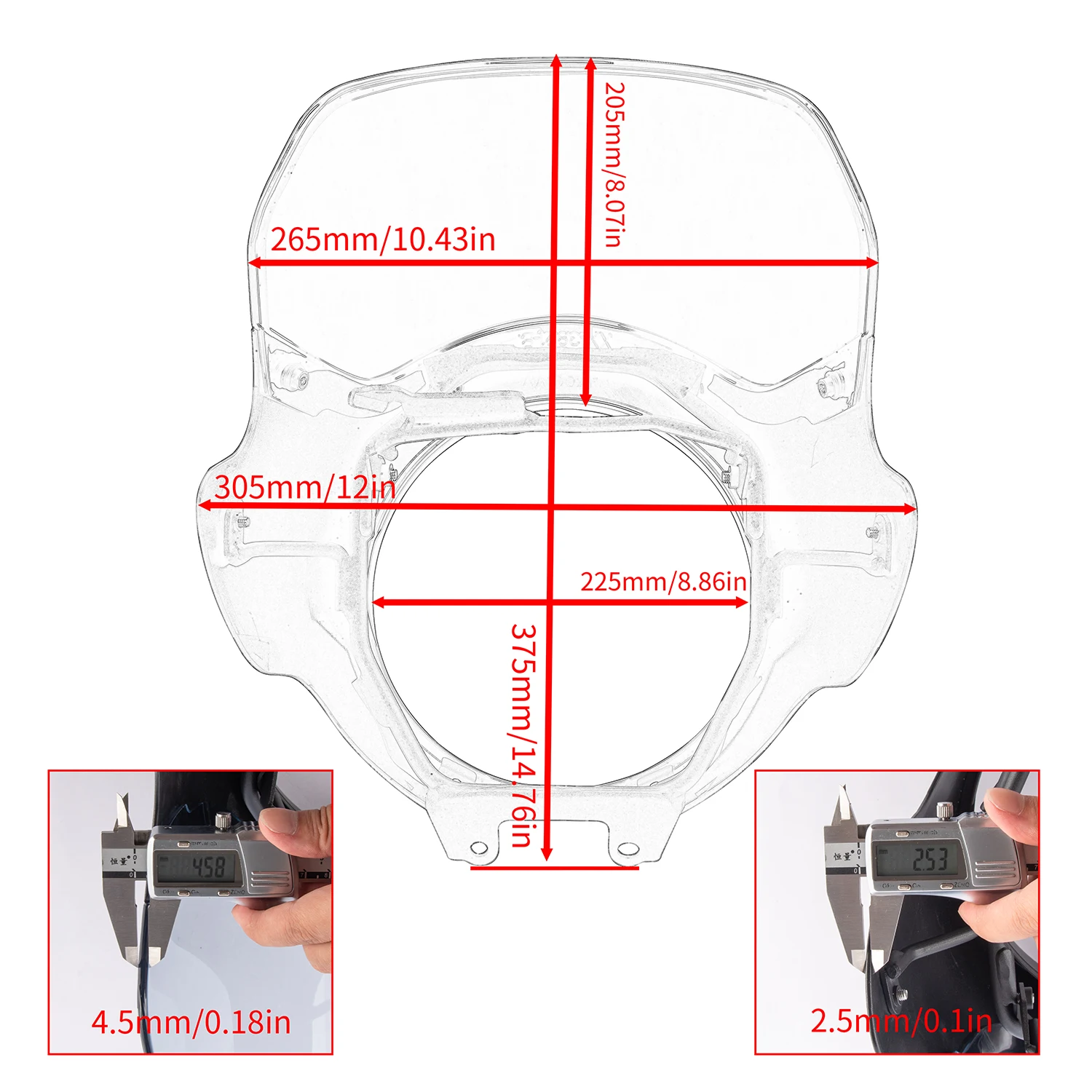 オートバイのヘッドライト,フロントガラス,カバーマスク,フロントガラス保護,ヘッドライトフェアリング,ホンダGB 350 s,2023-2024