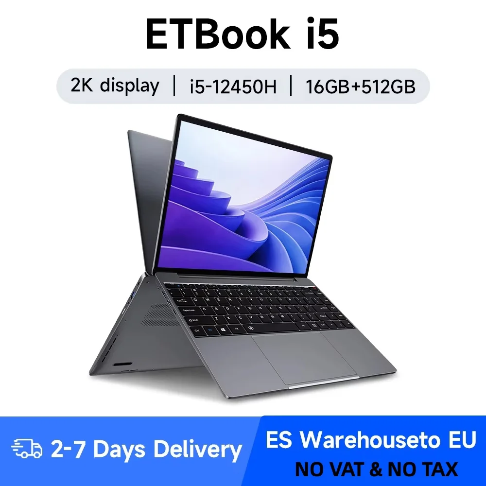Acer Gadget e10 ETBook Laptop Windows 11 Intel Core i5-12450H 16GB RAM 512GB SSD 14 inch 2160x1440 Resolutie Computer WiFi6 Kantoor Studie Laptops