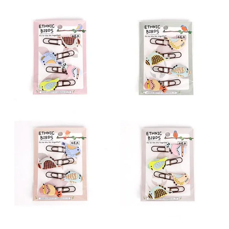 4 шт./упаковка, зажимы для бумаги из ПВХ