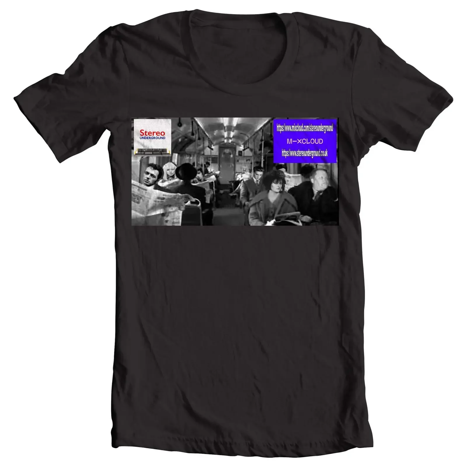 Stereo Underground Radio Show T Shirt Mixcloud Richard Latto vintage Washed Unisex Top For Everyday Wear Slightly Versatile