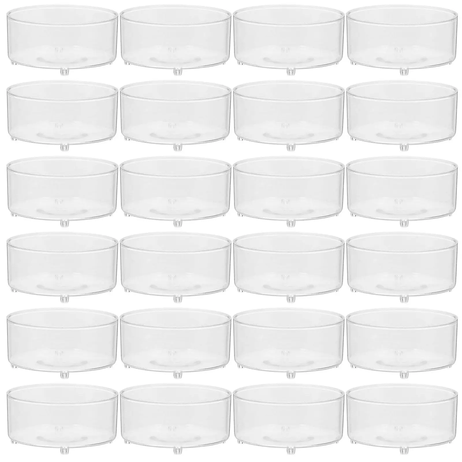 100 Pcs Holders Empty Cups Vessels Clear Jars Pillar Candles Votive Bulk Multifunction