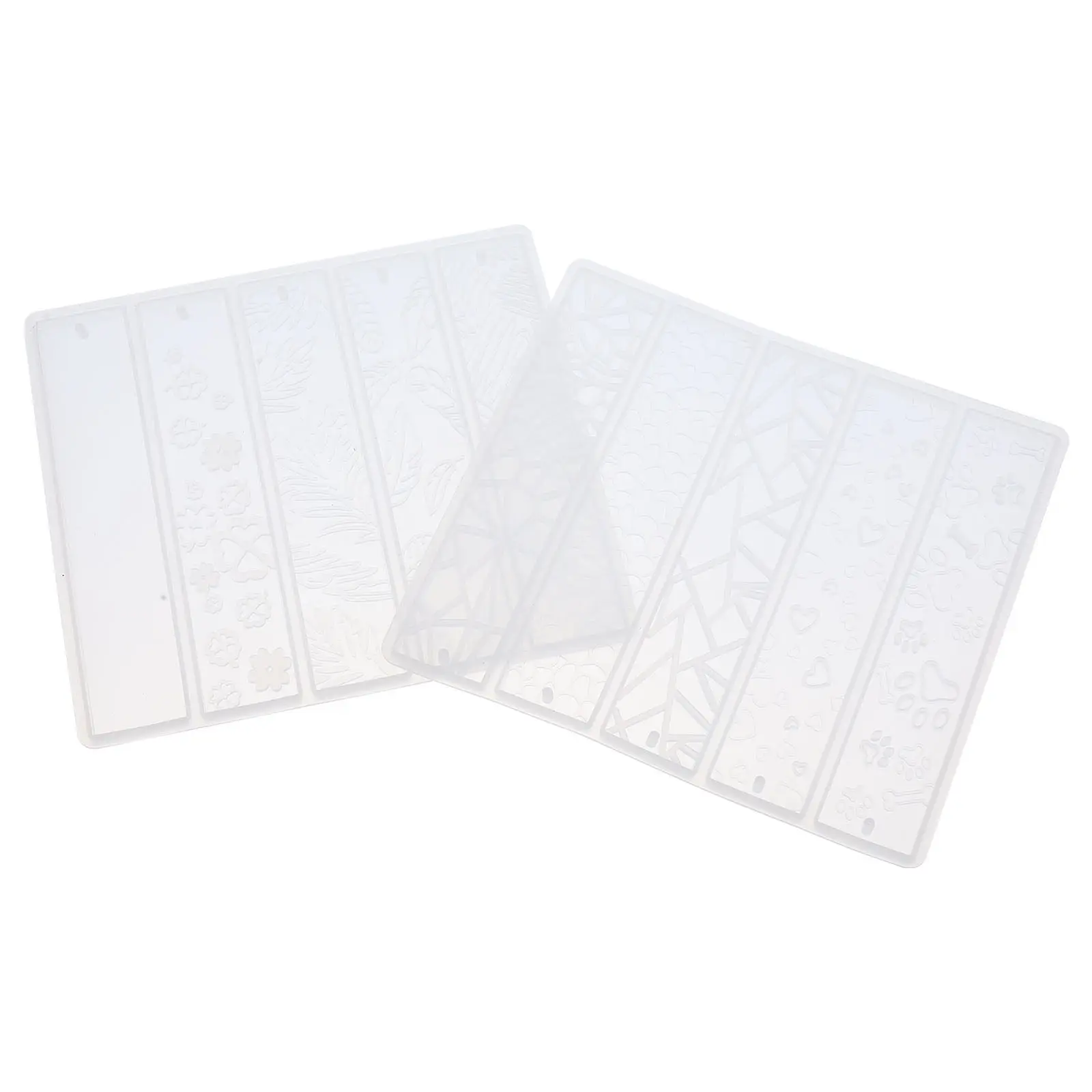 2Pcs Rectangle Silicone Bookmark Molds for Epoxy Resin Uv Resin Cement Clay Soap Wax Making DIY Craft Supplies School
