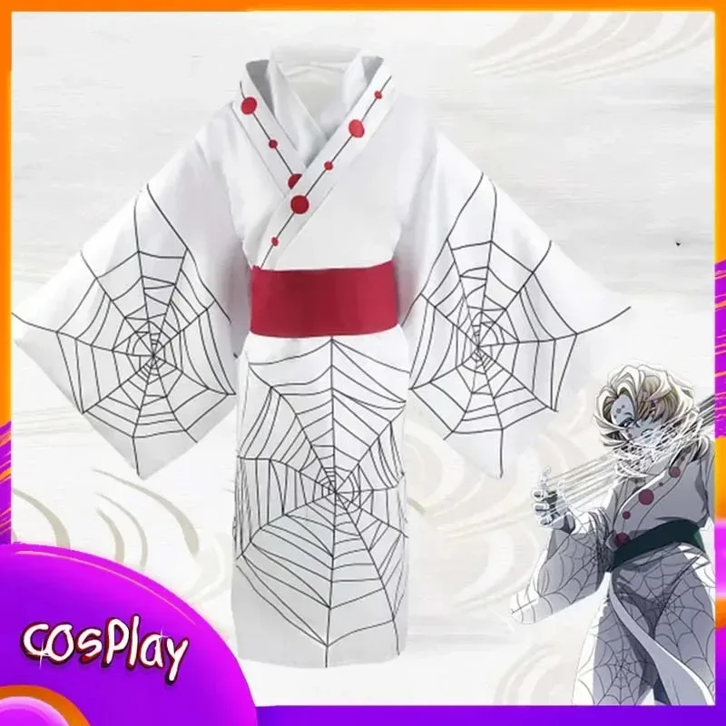 

Аниме Demon Slayer Spider Rui Косплей Костюм Древнее кимоно Платье Униформа Одежда Хэллоуин Вечеринка Comic-con Одежда Наряд