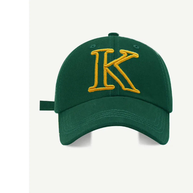 Cotton Letter K Embroidery Casquette Baseball Cap Adjustable Snapback Hats for Men and Women 163