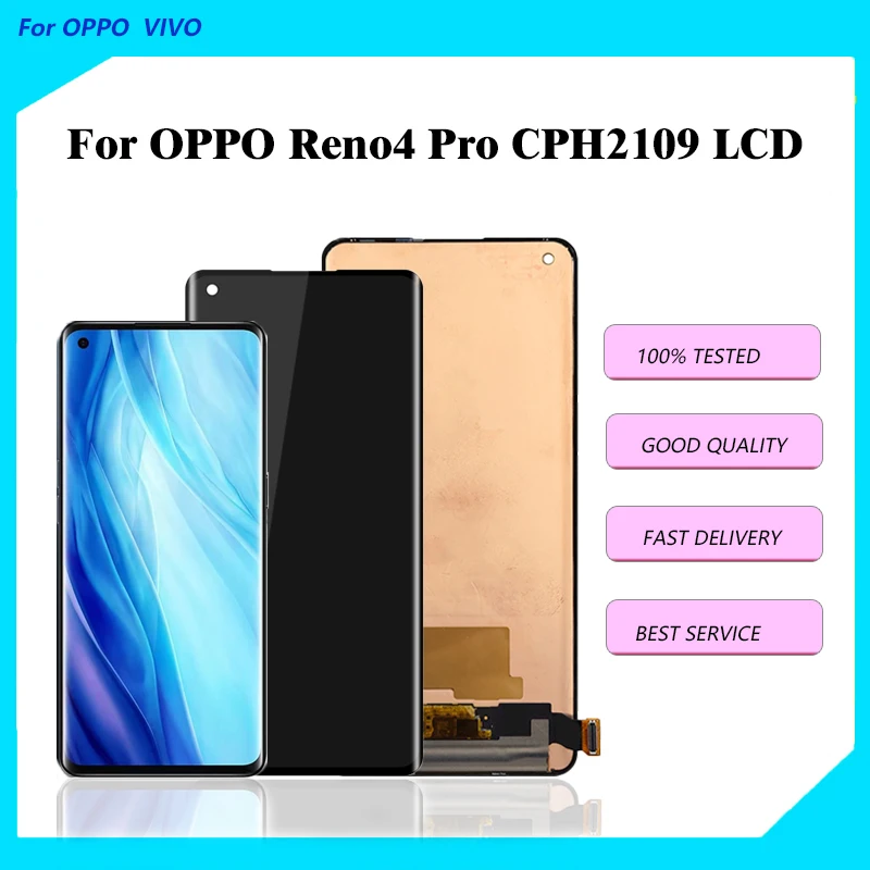 

Оригинальный AMOLED ЖК-дисплей для OPPO Reno4 Pro, замена для OPPO CPH2109, ЖК-дисплей