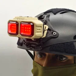 Tactical FAST MICH NVG Helmet Light Red Signal Light Sensor Headlamp USB Charging Headlight For Hunting Camping Fishing
