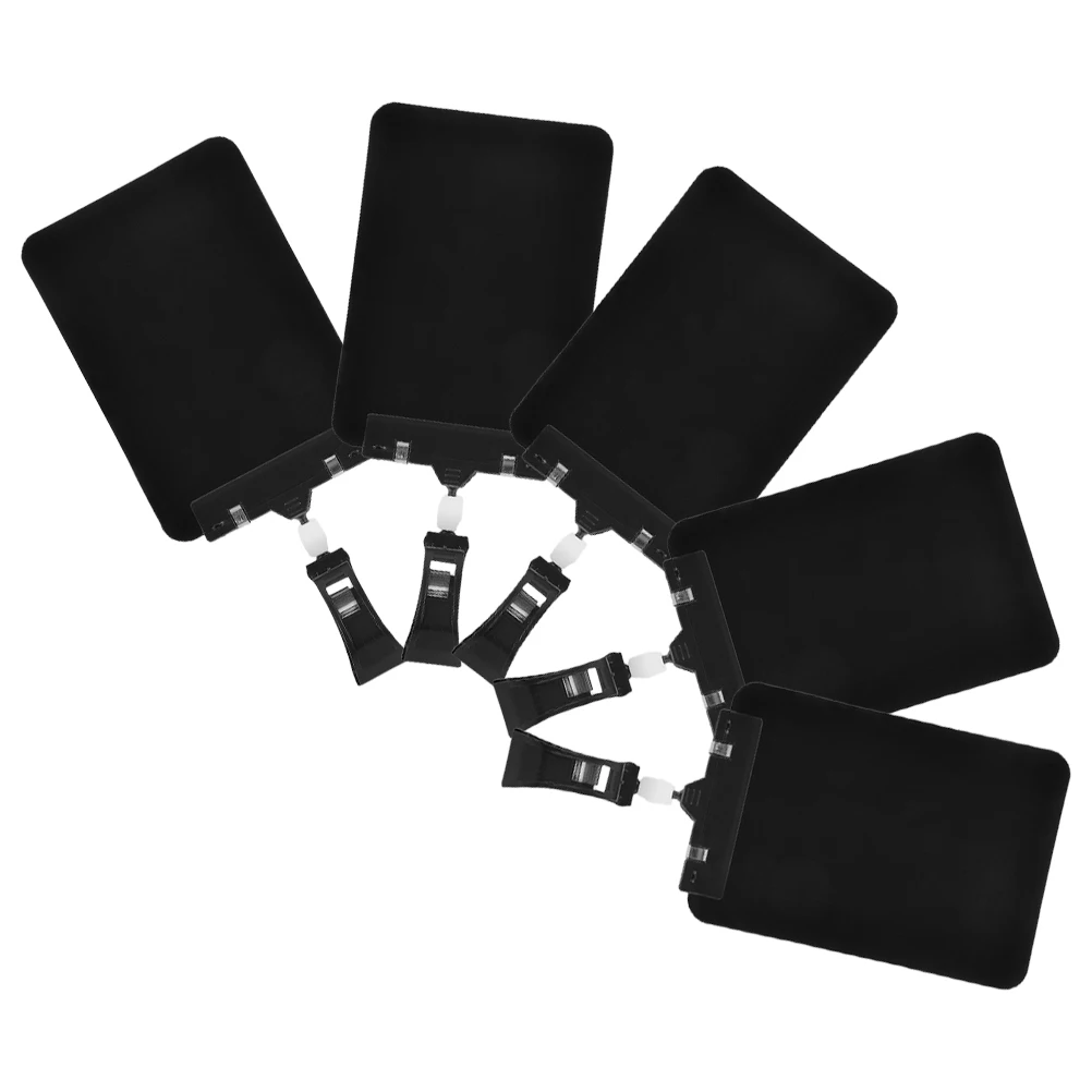 

5 Pcs Clips Fruit Price Tag Basket Labels on Dry Erase Signs Chalkboard for Food Black Holder Banner