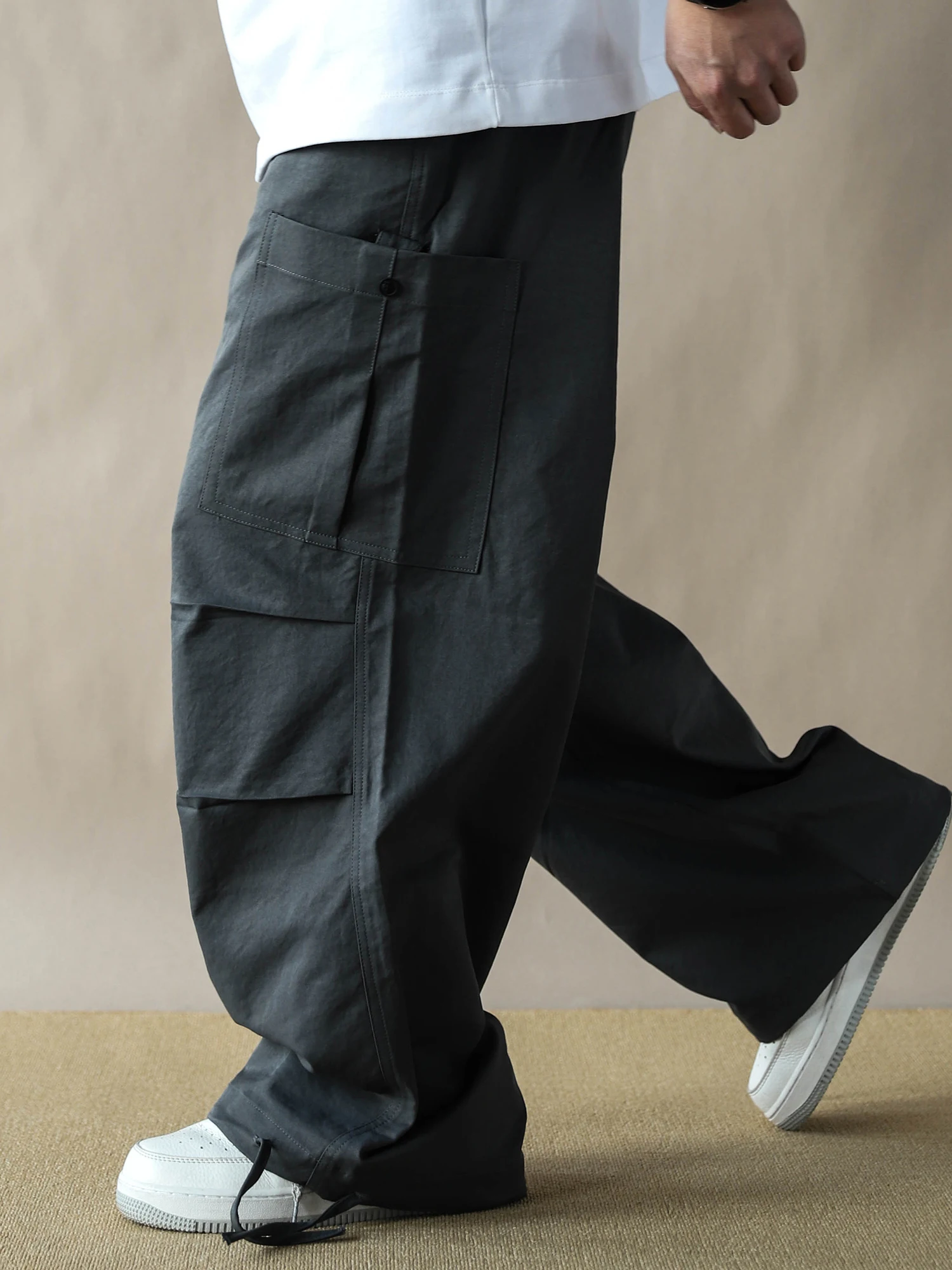 

Мужские повседневные брюки American Workwear: прямые, свободные, с широкими штанинами, модные, новинка 2026 года, свободный крой