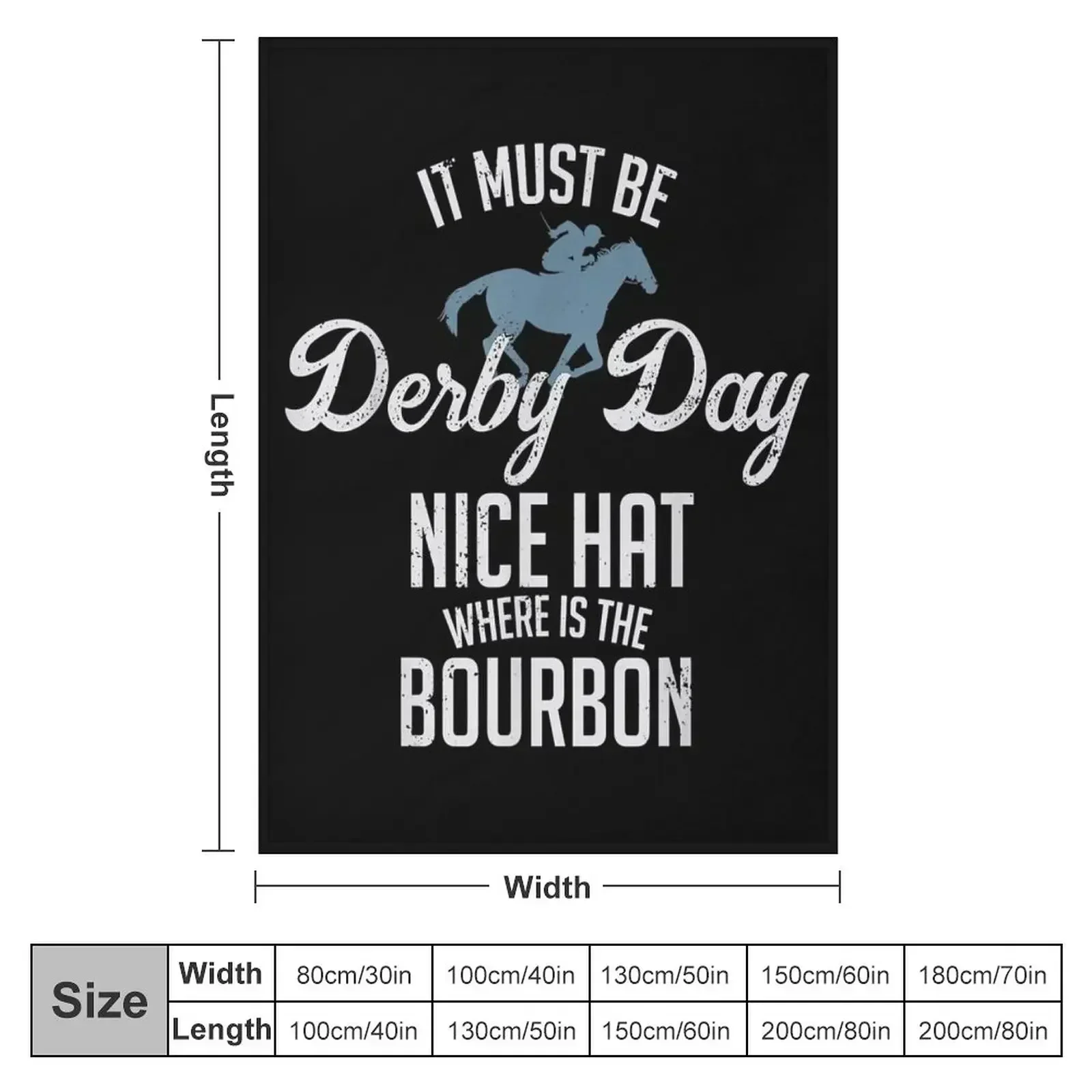 Funny Derby Day and mint juleps, Kentucky horse racing (2) Throw Blanket funny gift Soft Nap Blankets