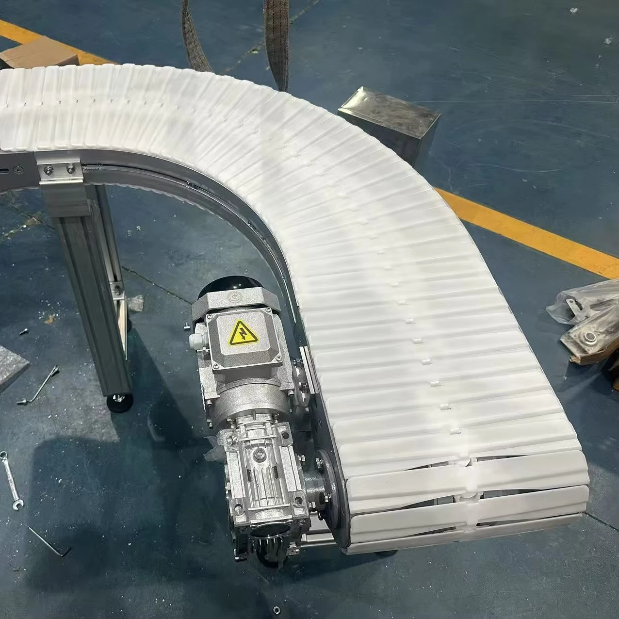 Factory Flexible Chain Conveyor Belt Plastic Conveyor Flat Chain POM Mesh Belt for Conveyor System for Tissue or Towel view 4