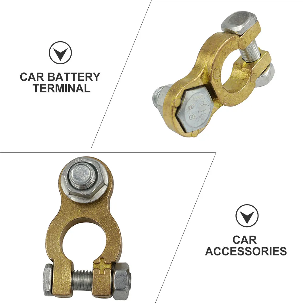 1Pair Durable Brass Battery Terminal Connector Quick Release Clamp for Car Rv Boat Vehicle Accessories Car Accessories