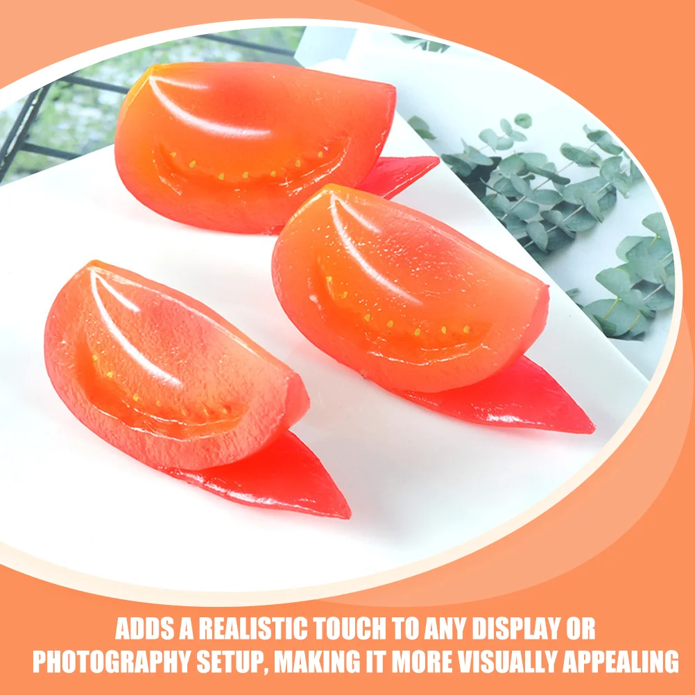 4 Pcs Simulated Tomato Vegetable Models Simulation Artificial Decorations