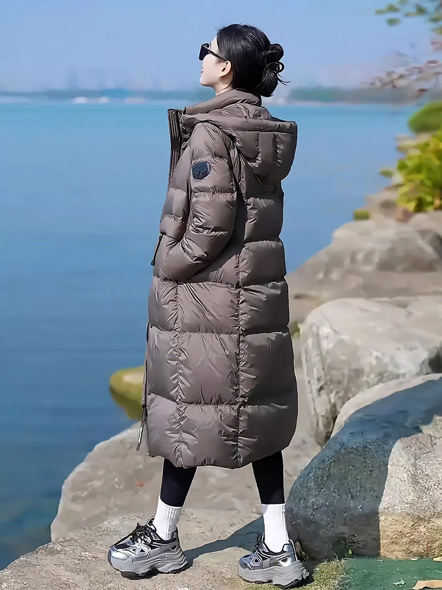 Faionable Casual High-End Bianco Du down Puffer Jaet Colletto lungo con cappuccio da donna Capispalla invernale di lusso Sle