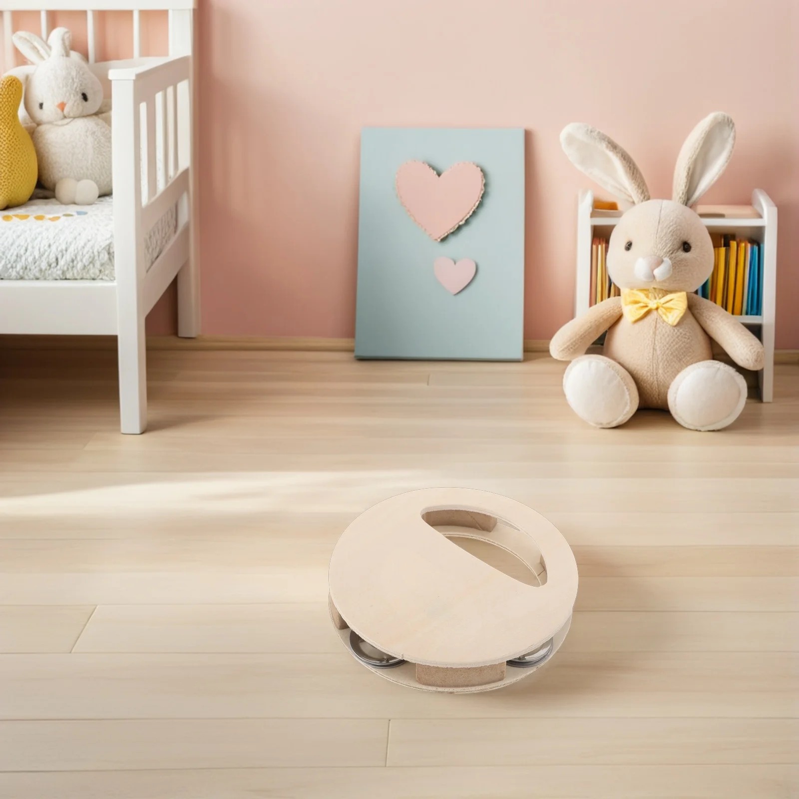 

4 Pcs Children's Rattle Toddler Toys Musical Instrument for Kids Toddlers Wood Tambourine Manual