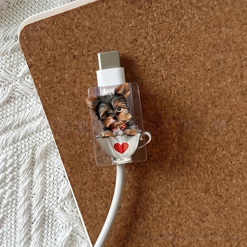 Two Cartoon Cat-Shaped Data Cable Protectors Suitable for Type-C/Charging Interface to Prevent Charging Cable Breakage 2026